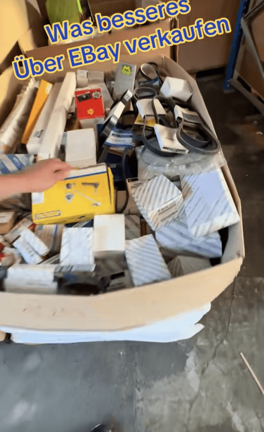 TikTok-Video: Auspacken einer Mystery Box mit Original-Amazon-Retouren