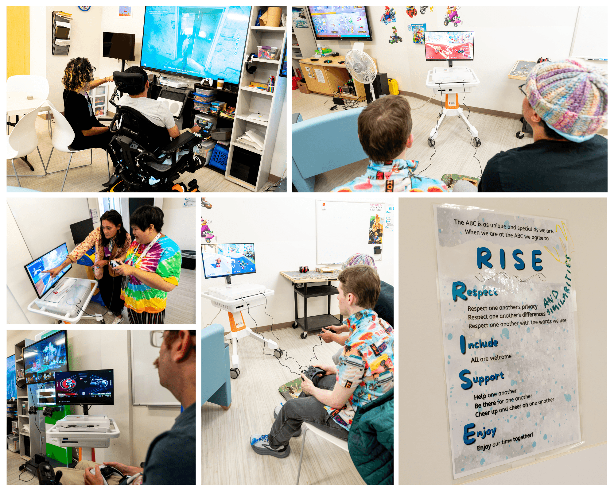 A collage of all the awesome photos from our visit at the Alyssa Burnett Center.