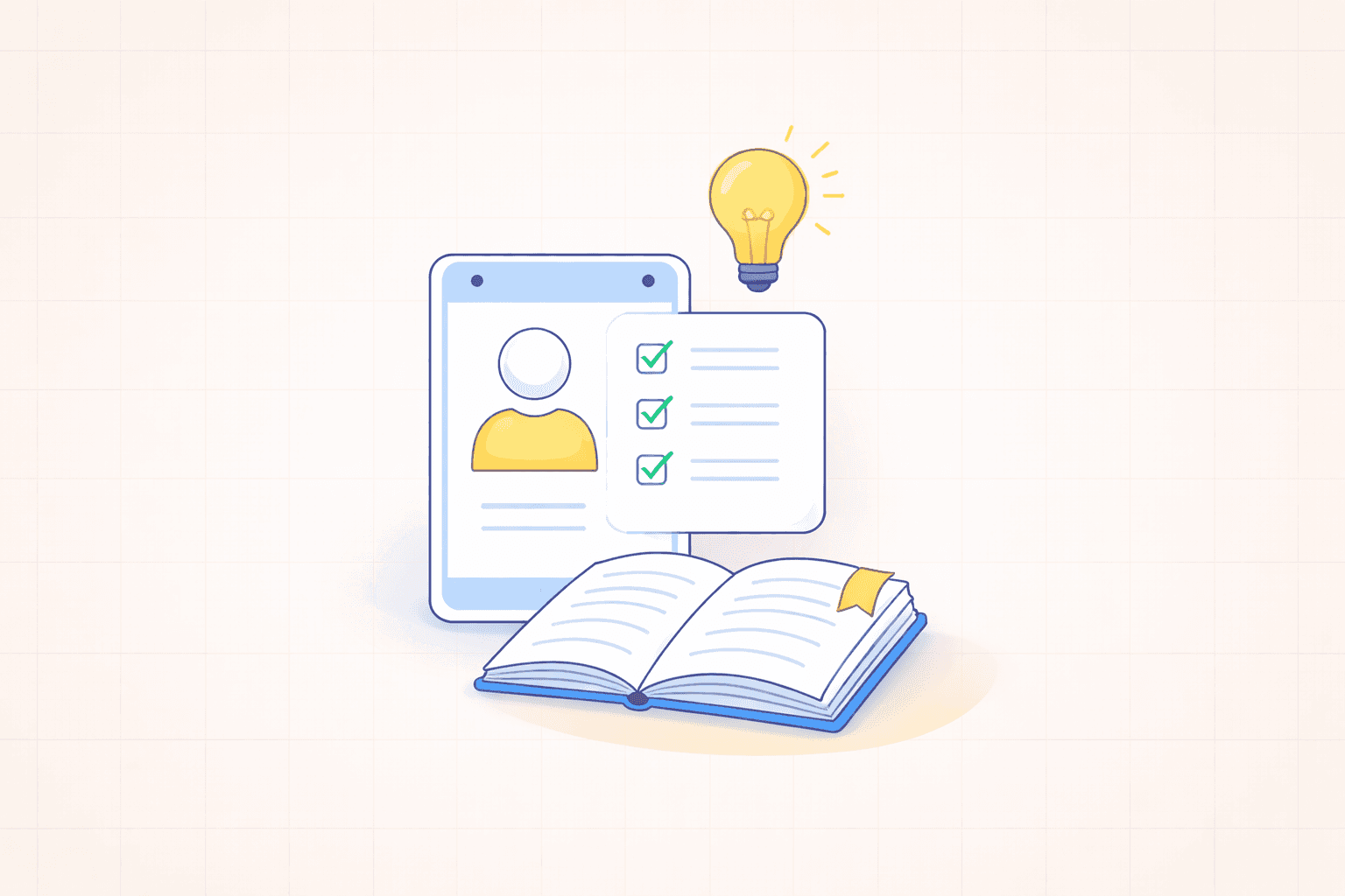 Learning dashboard with user profile and checklist view