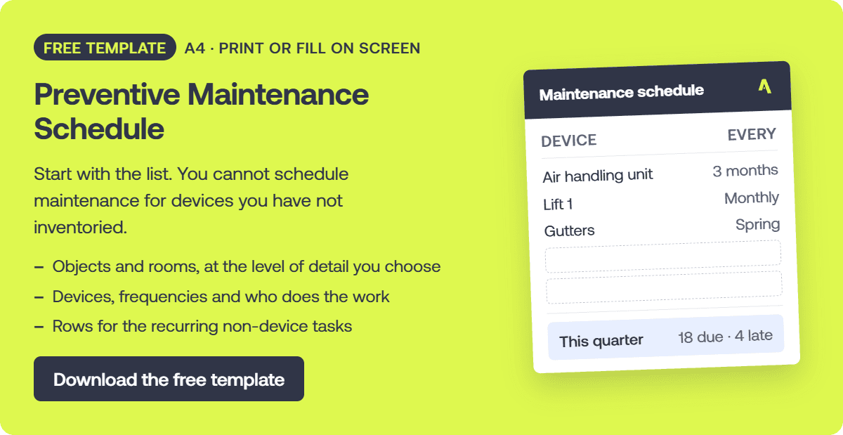 Hausing - Reactive Only Maintenance - Free template