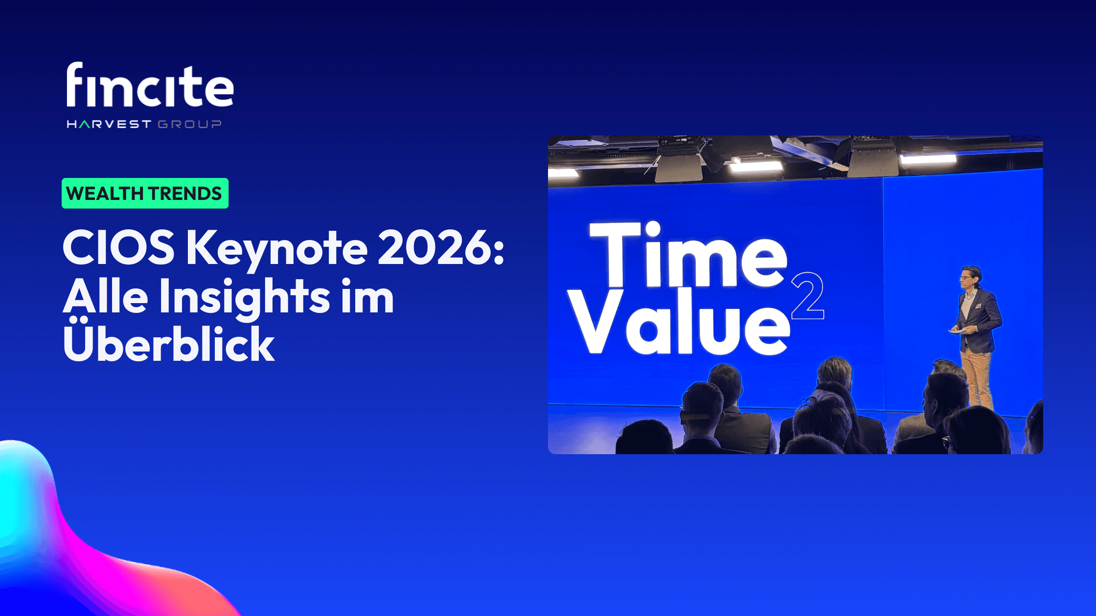 Friedhelm A. Schmitt, Co-CEO von fincite, präsentiert Time-to-Value auf der CIOS Keynote 2026 in Frankfurt