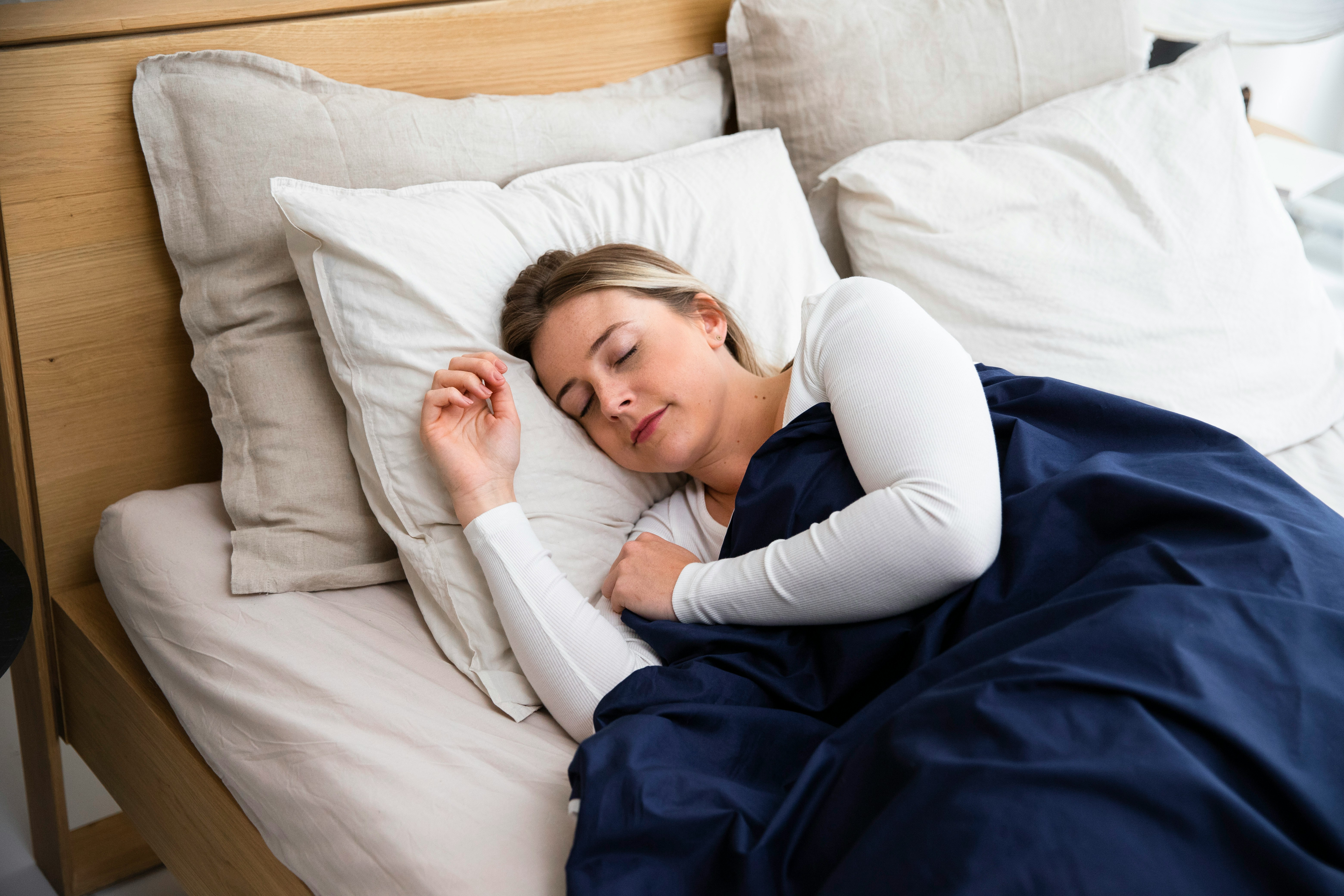 Woman sleeping in bed