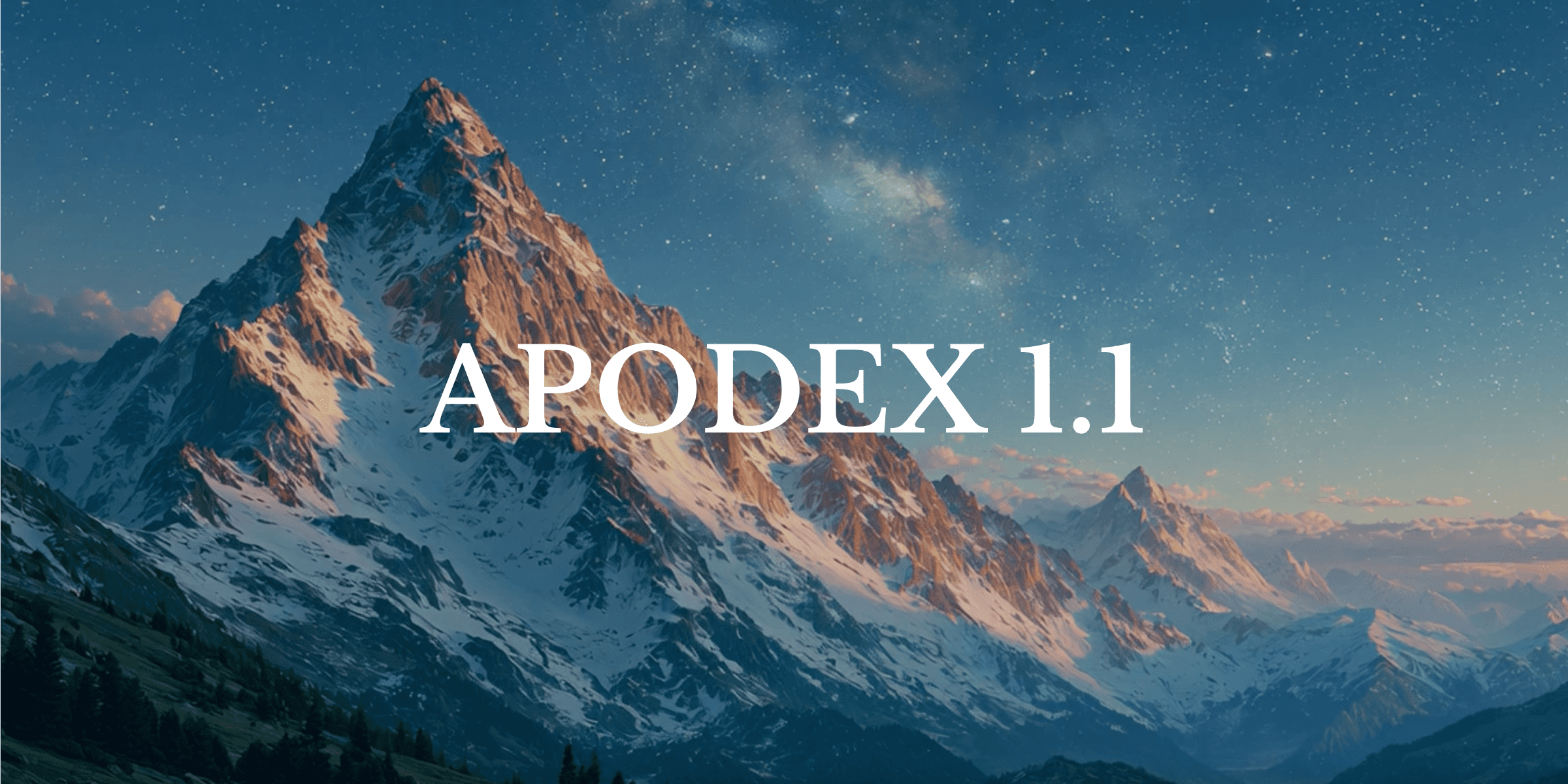 Apodex 1.1 announcement graphic