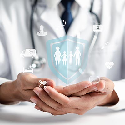 Illustration of a person with a megaphone and notification icons, inviting email sign-ups for updates.