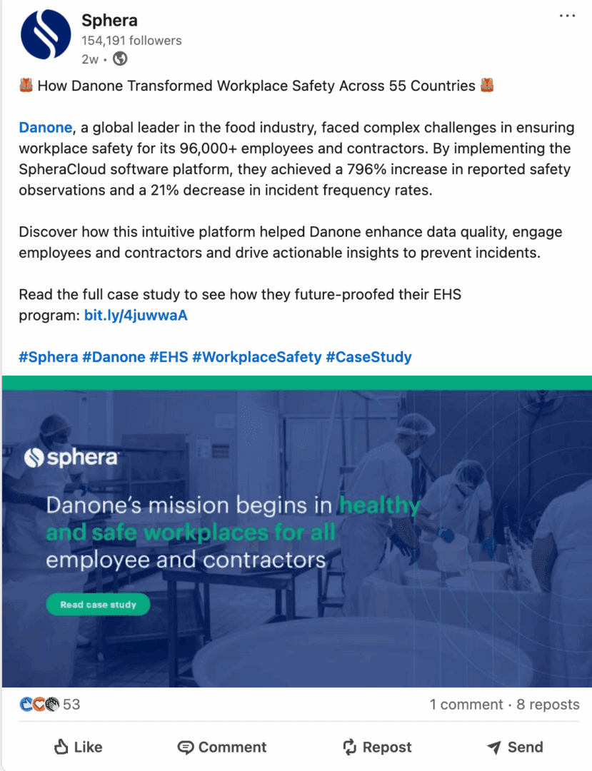 Marketing Spotlight: Sphera social media