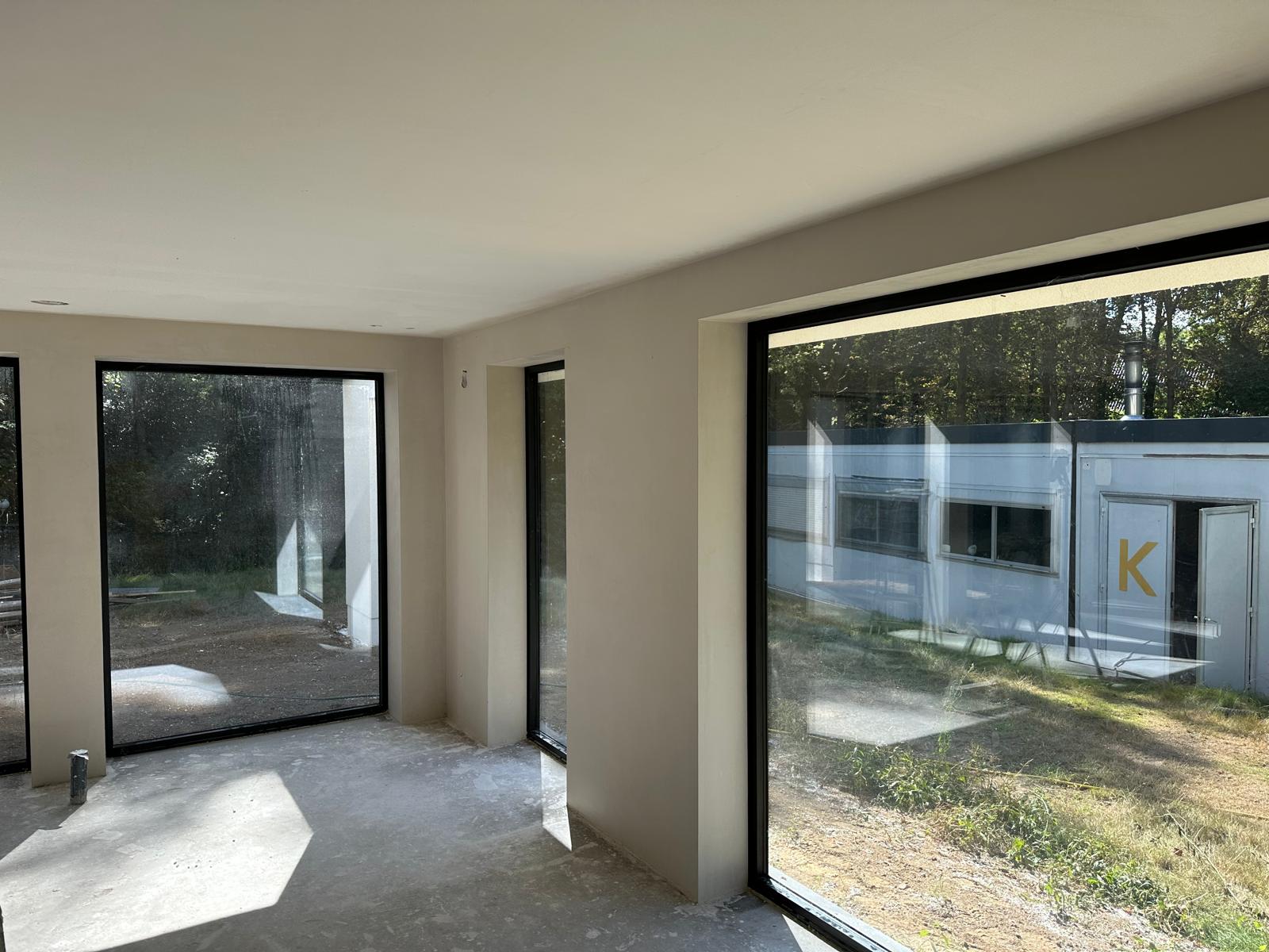 High-rise office building with sustainable design features