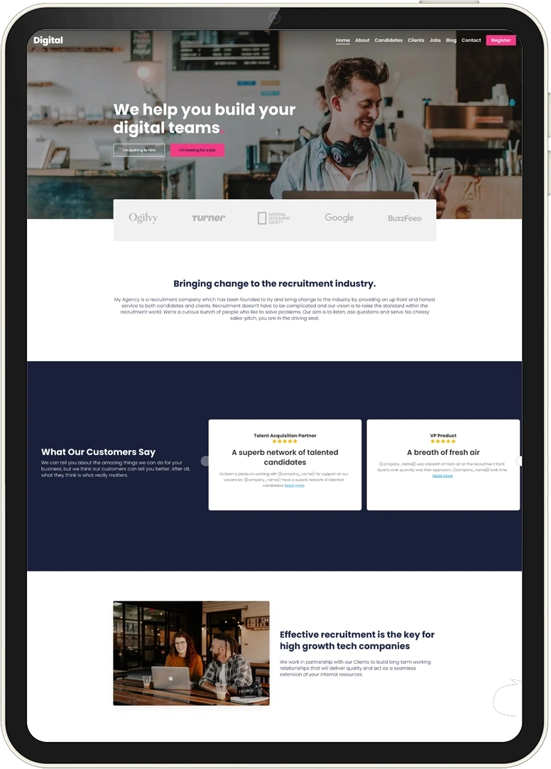 Recsite website template