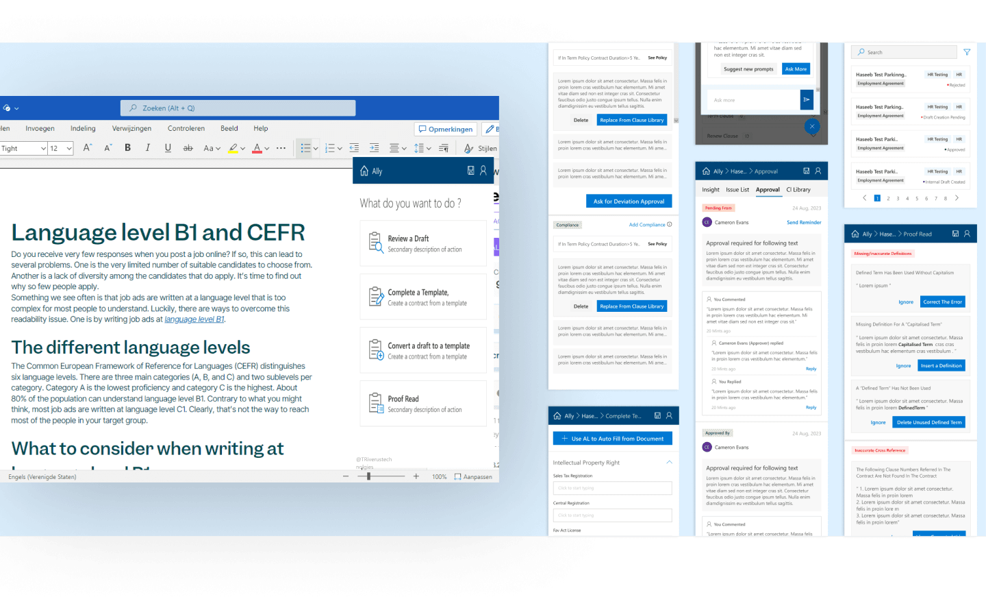 MS Word plugin File management UI UX case Study mockup