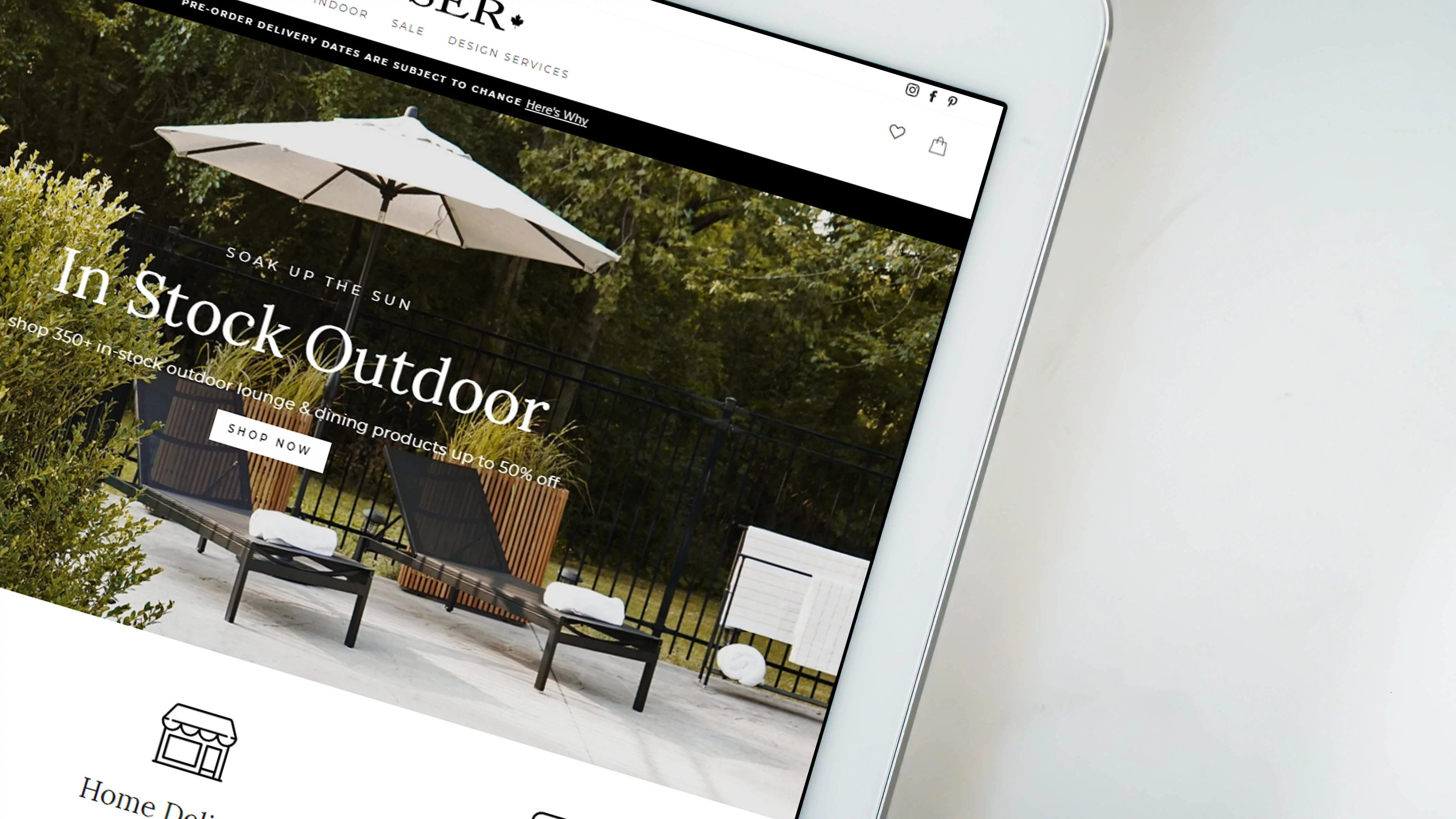 Responsive website with banner - Shopify Banner Size