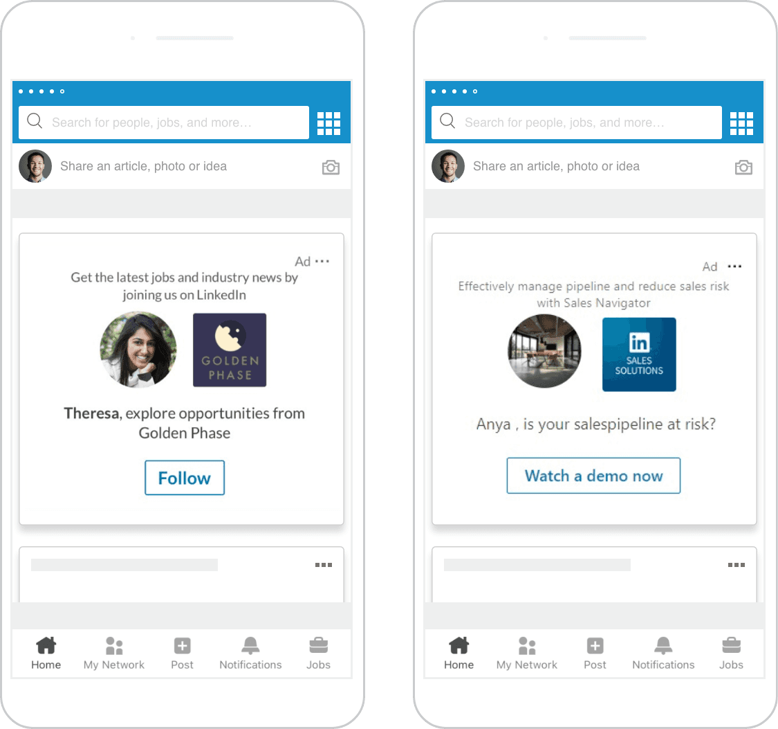 Follower Ads Encourage Members To Follow Your LinkedIn Page