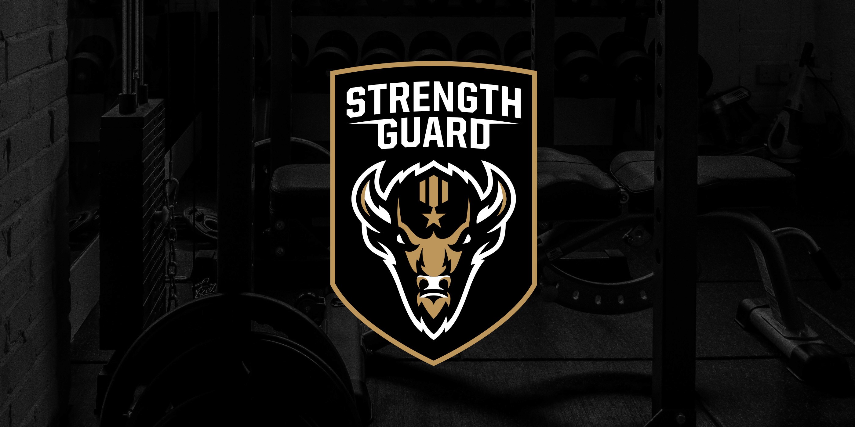 Strength Guard primary logo in crest with wordmark.
