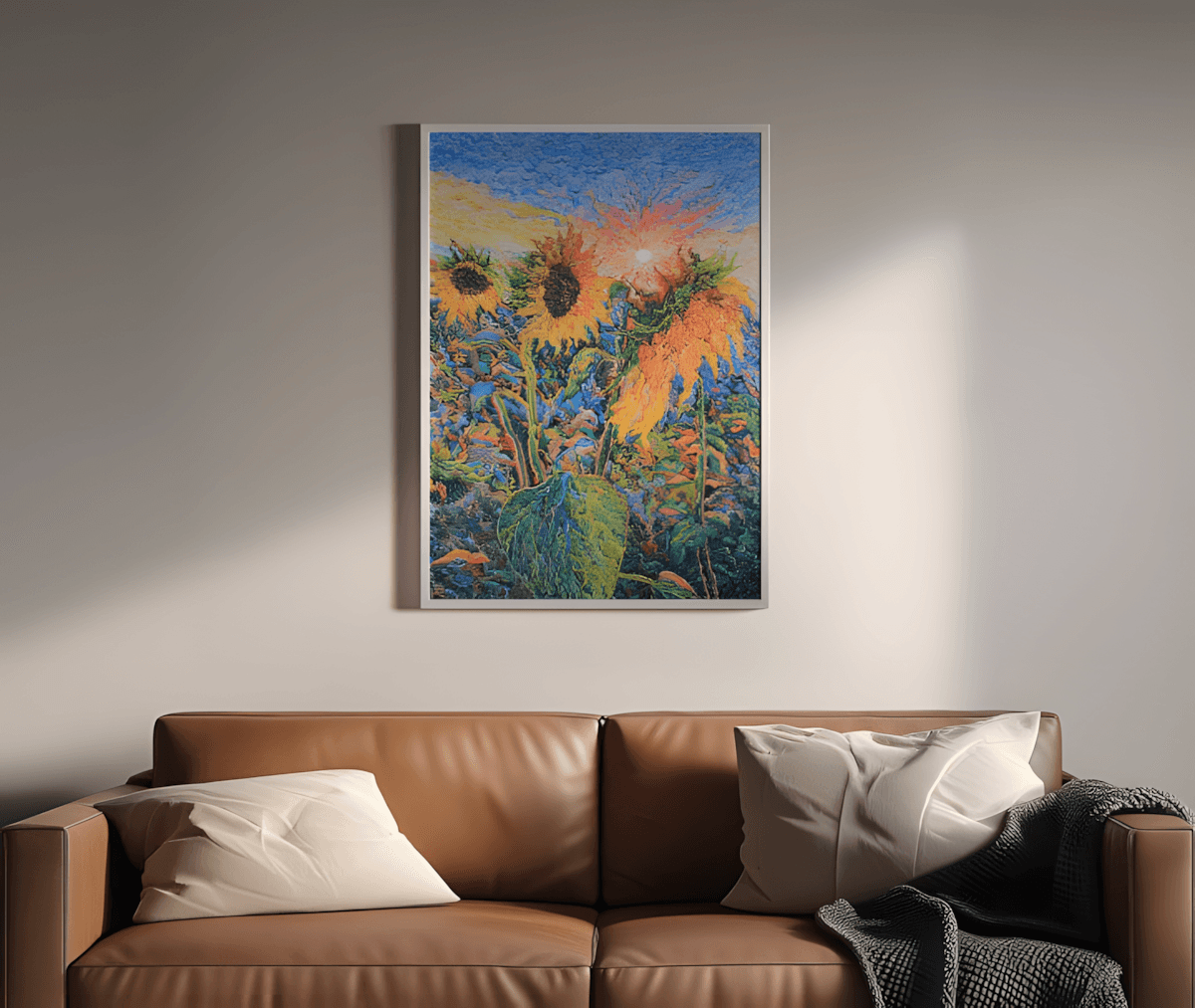 premium art poster and canvas prints, with originals available, from QART , of the artwork " Sunflowers "