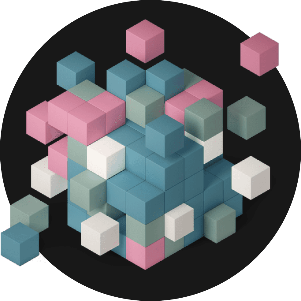 abstrakt figur med kuber