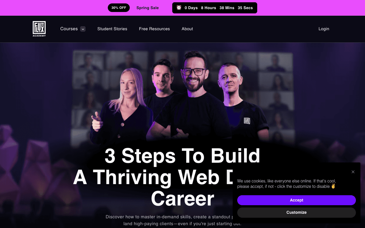 Flux Academy екранна снимка