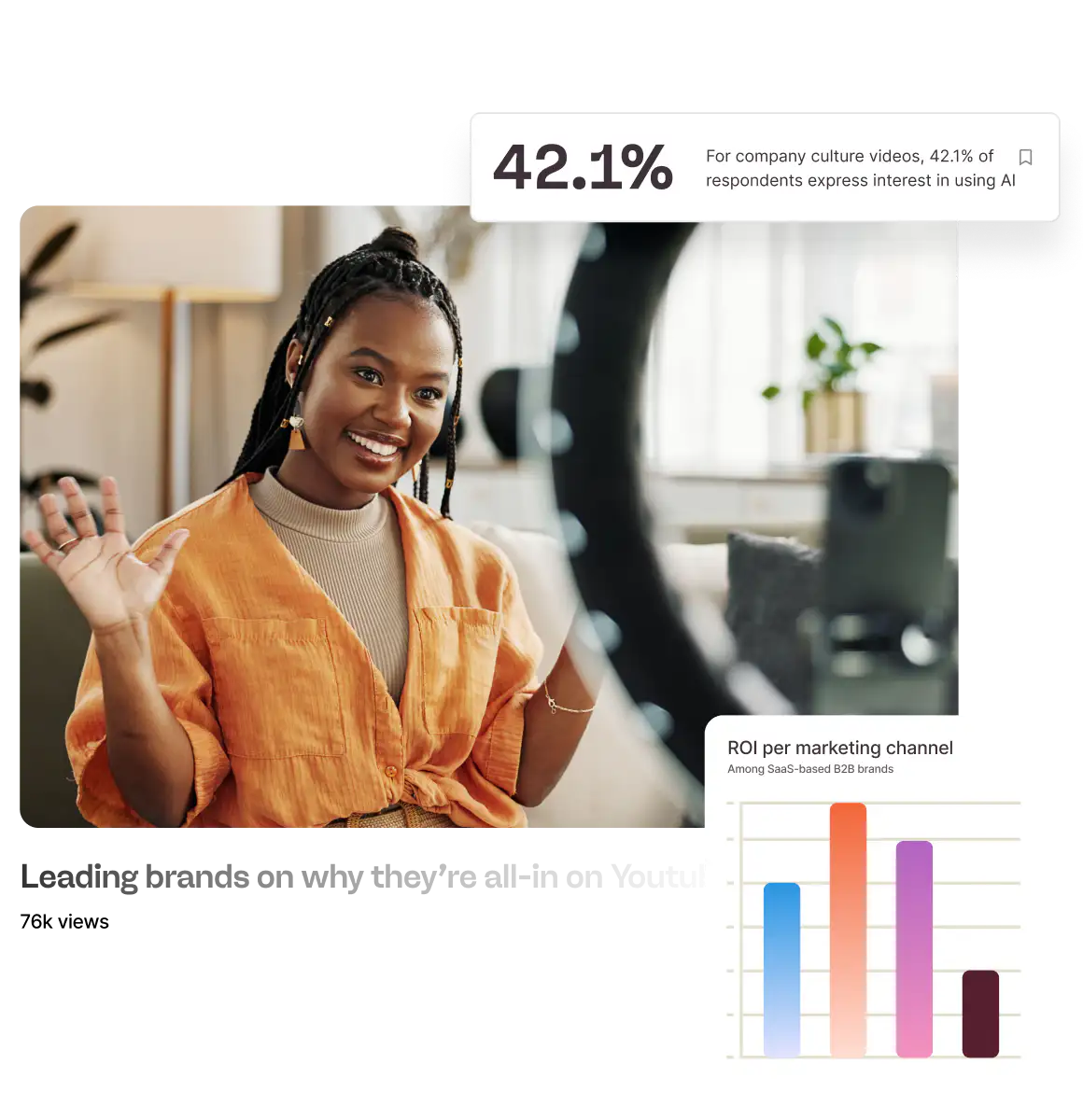 Creator video with audience insight cards