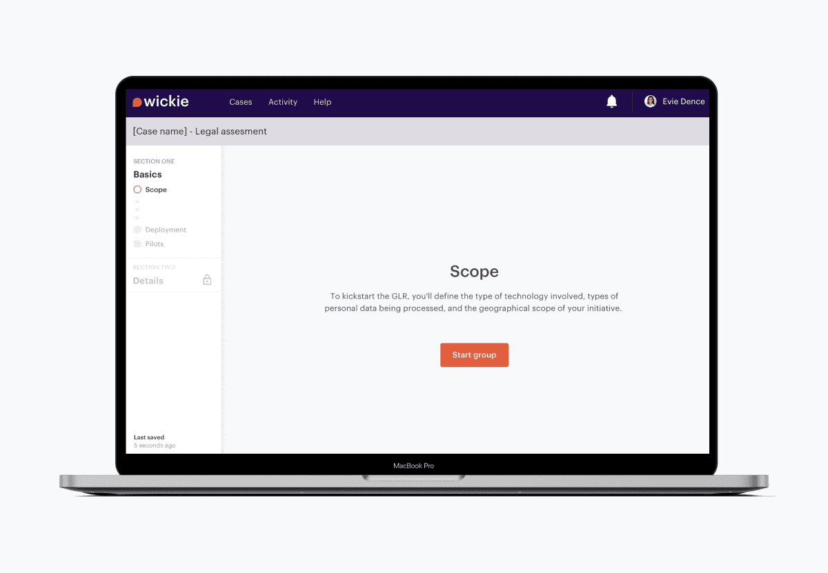 a black cellphone with a white letter on it