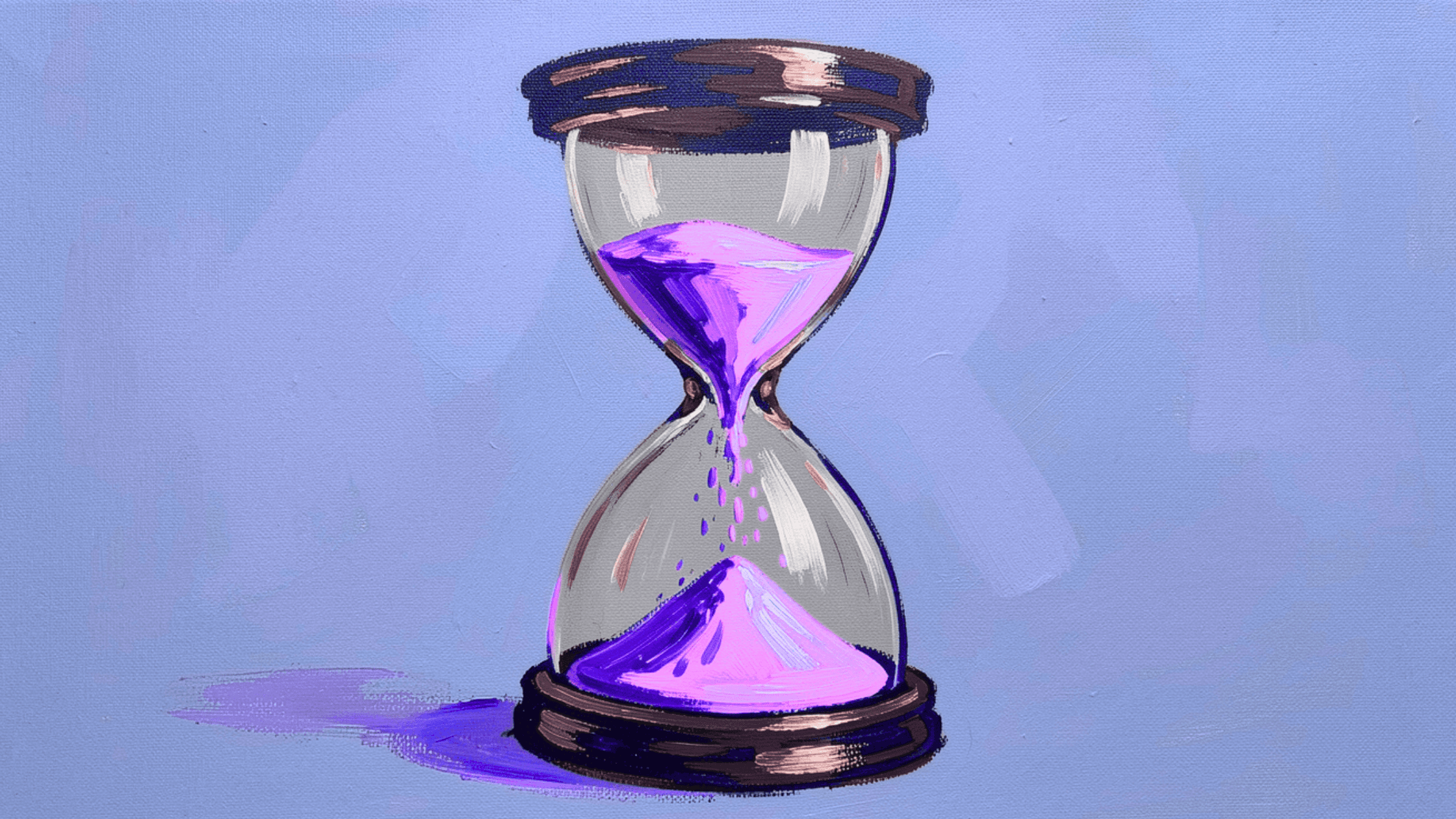 Hourglass symbolizing faster financial close through embedded AI agents in ERP systems