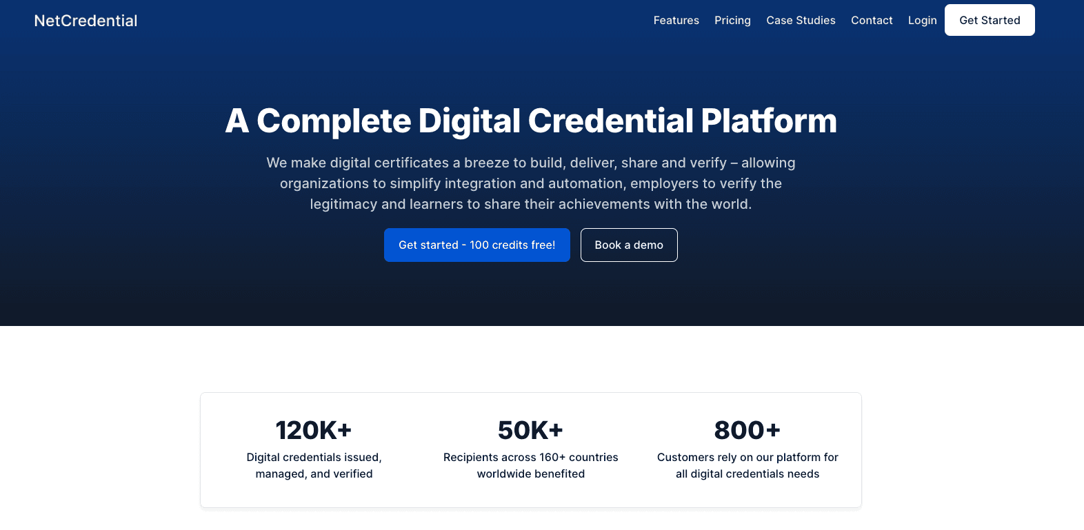 Netcredential Homepage