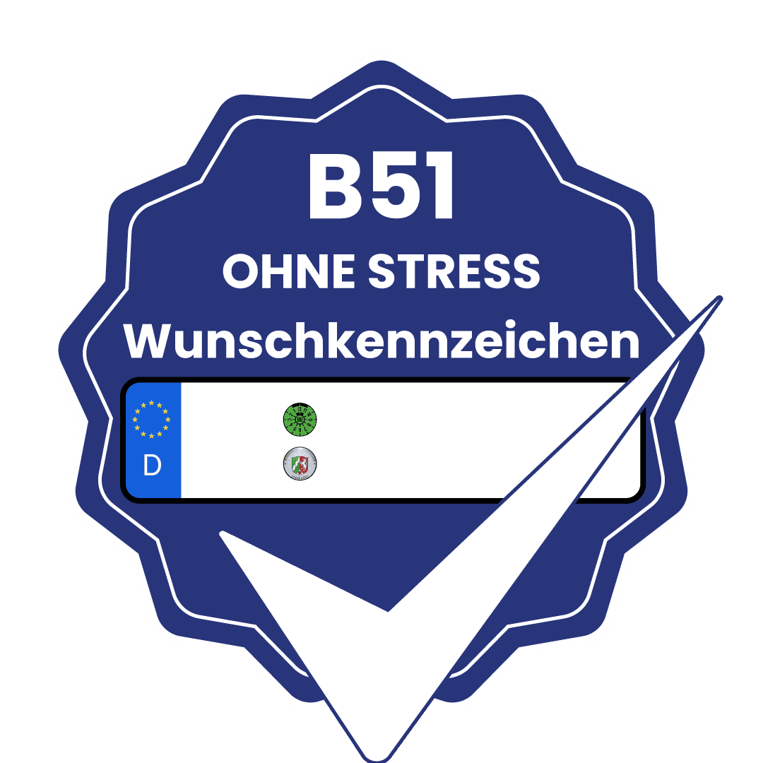 B51 Zulassung Siegel für stressfreie KFZ-Zulassung