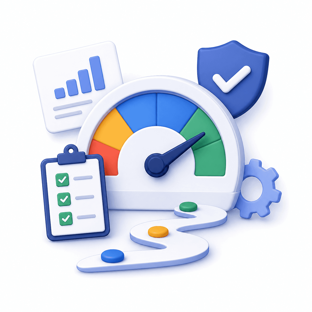 Gauge showing levels of user engagement, with tags for high and low engagement percentages.