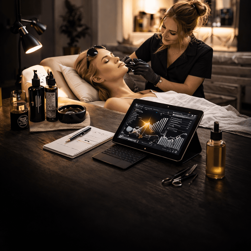 A person using laptop