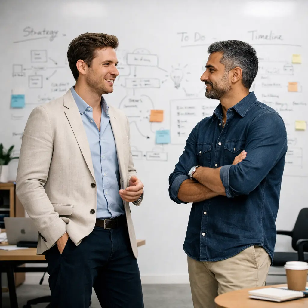 two men in the office