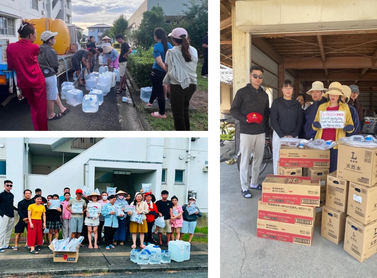 dw volunteers helping in relief support after Kumamoto earthquake disaster