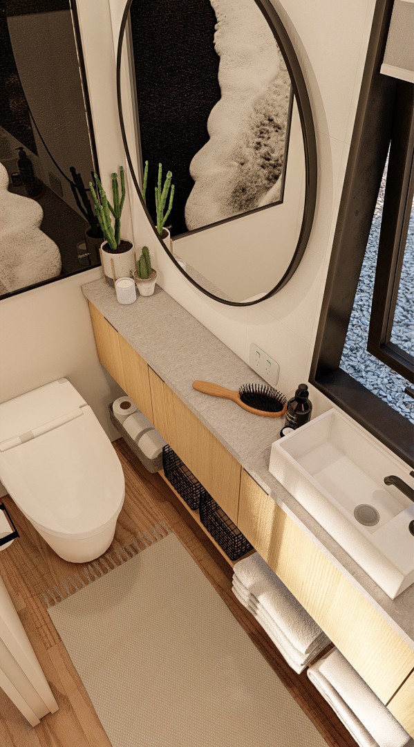 Tiny Haus 6m/20ft tiny house bathroom
