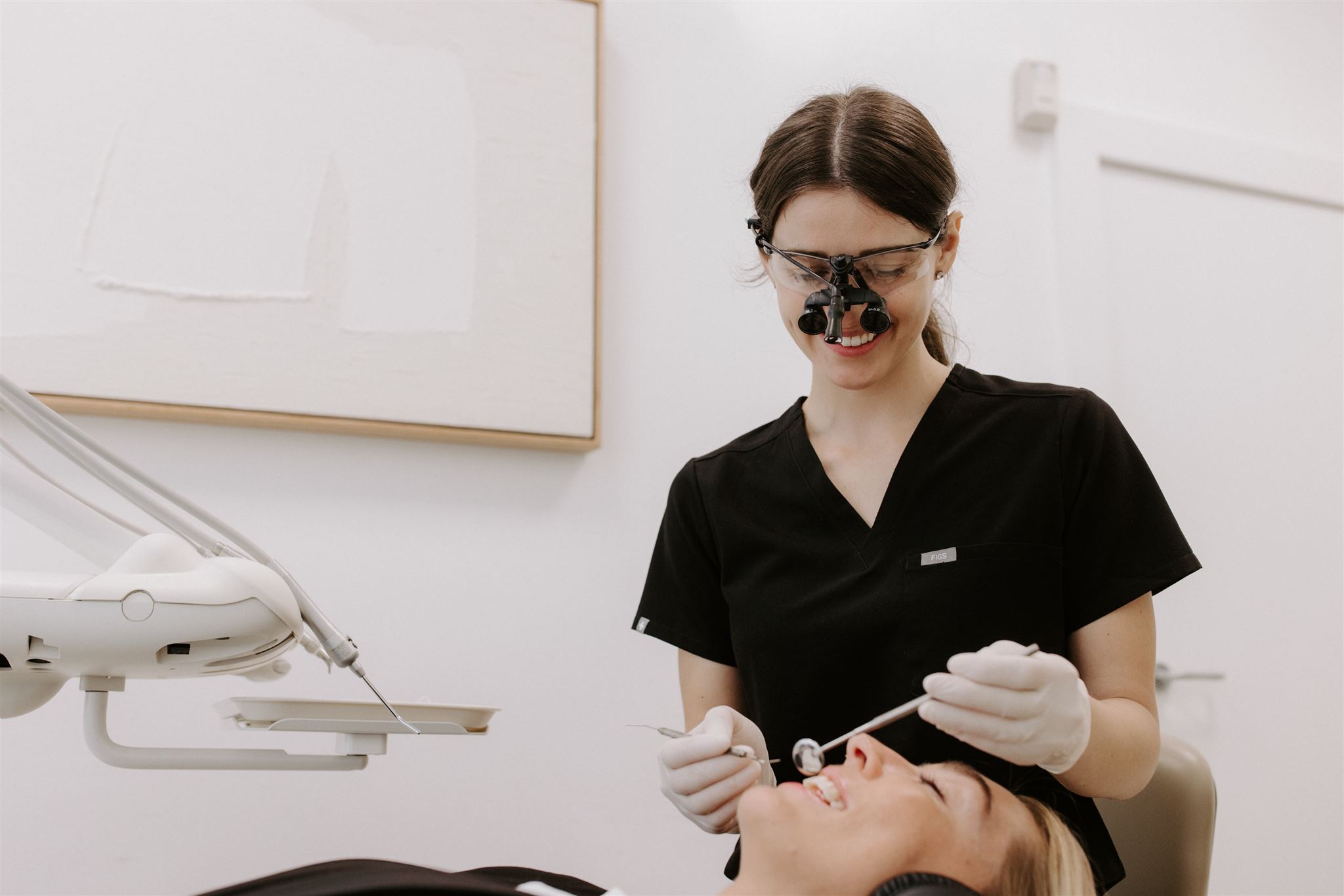 Dr Bistra Trpkova performing gentle dental treatment