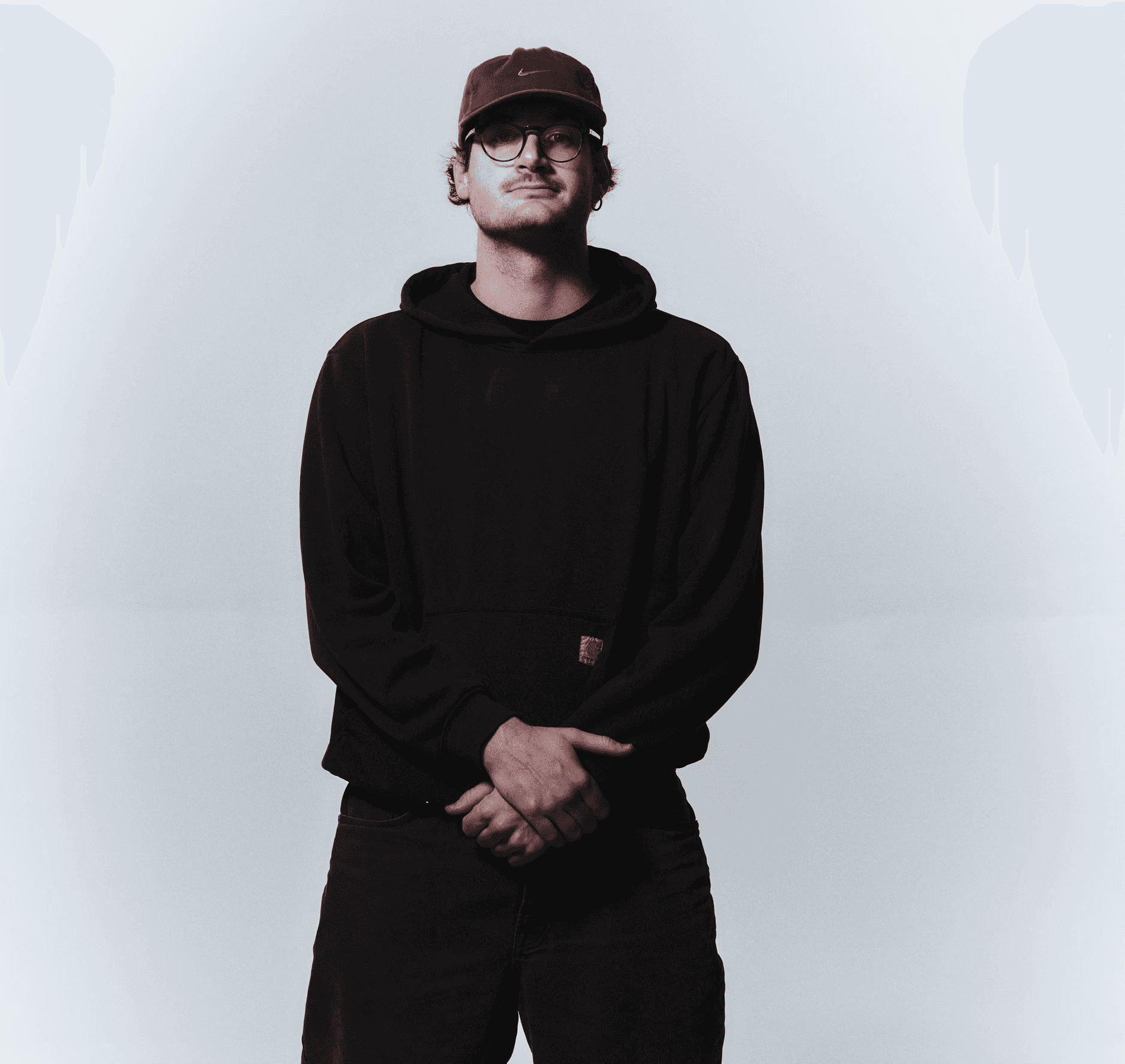 A studio space showcasing large window and contemporary design elements