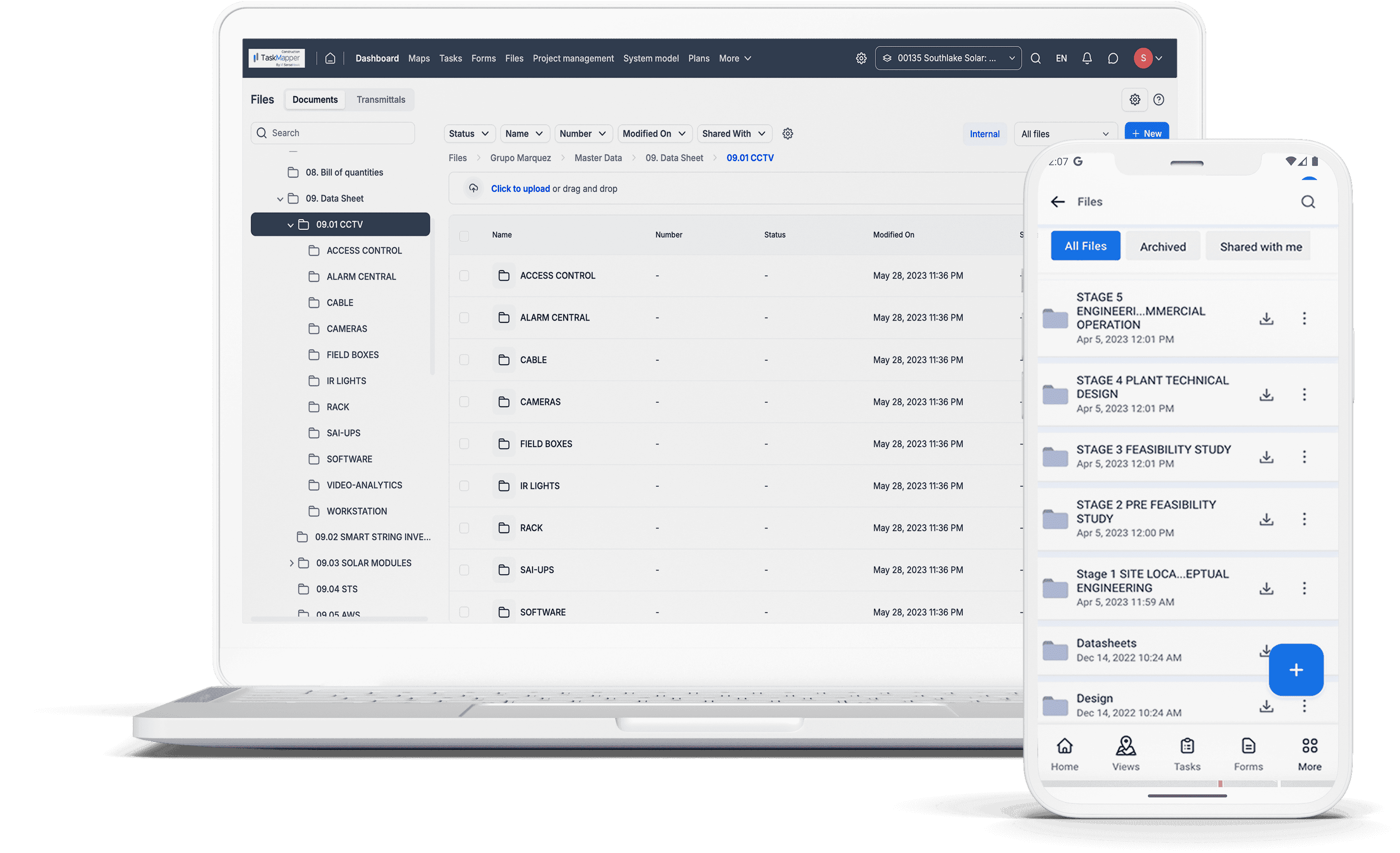 TaskMapper: Simplified document handling with centralized and organized project documents storage