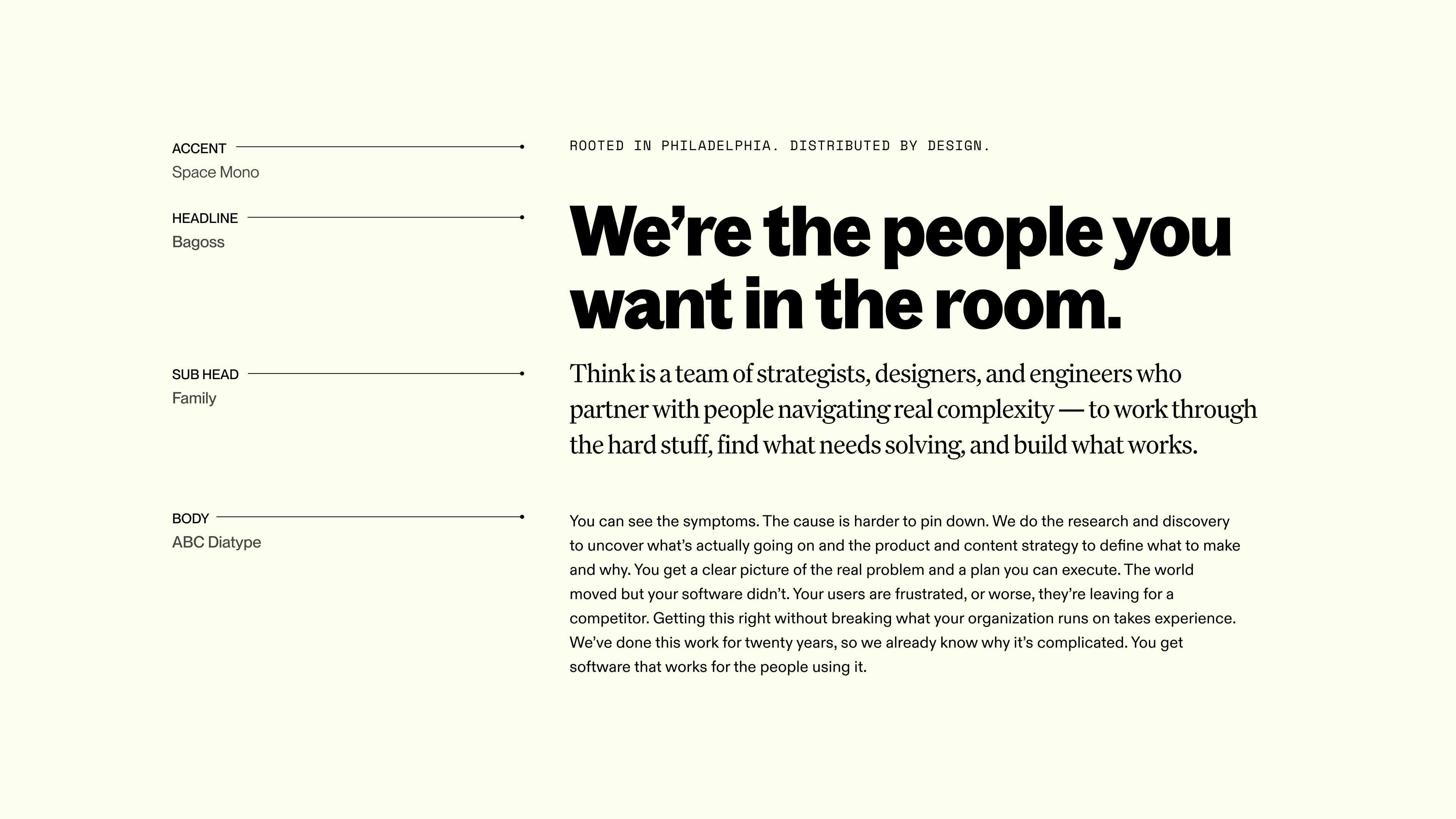 Think Company Typography