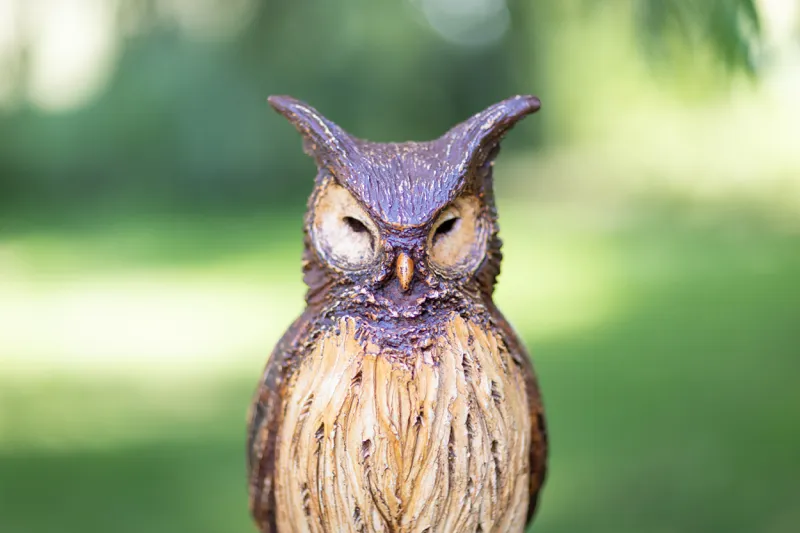 Wisley SIlent Owl Sculpture close up
