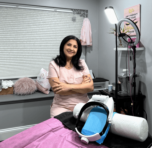 Owner and permanent makeup artist at Pretty In Ink, in her Buffalo studio.