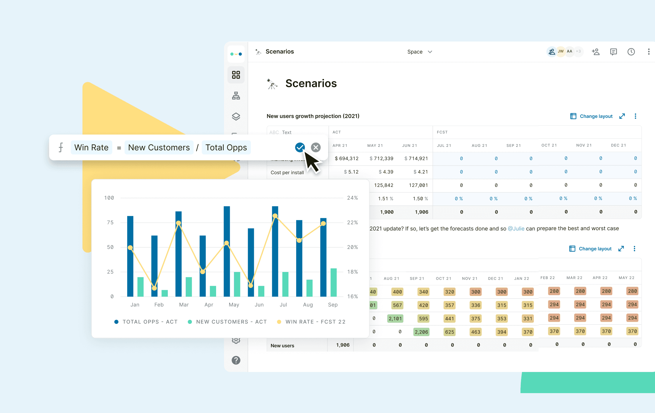 scenario reporting in Abacum