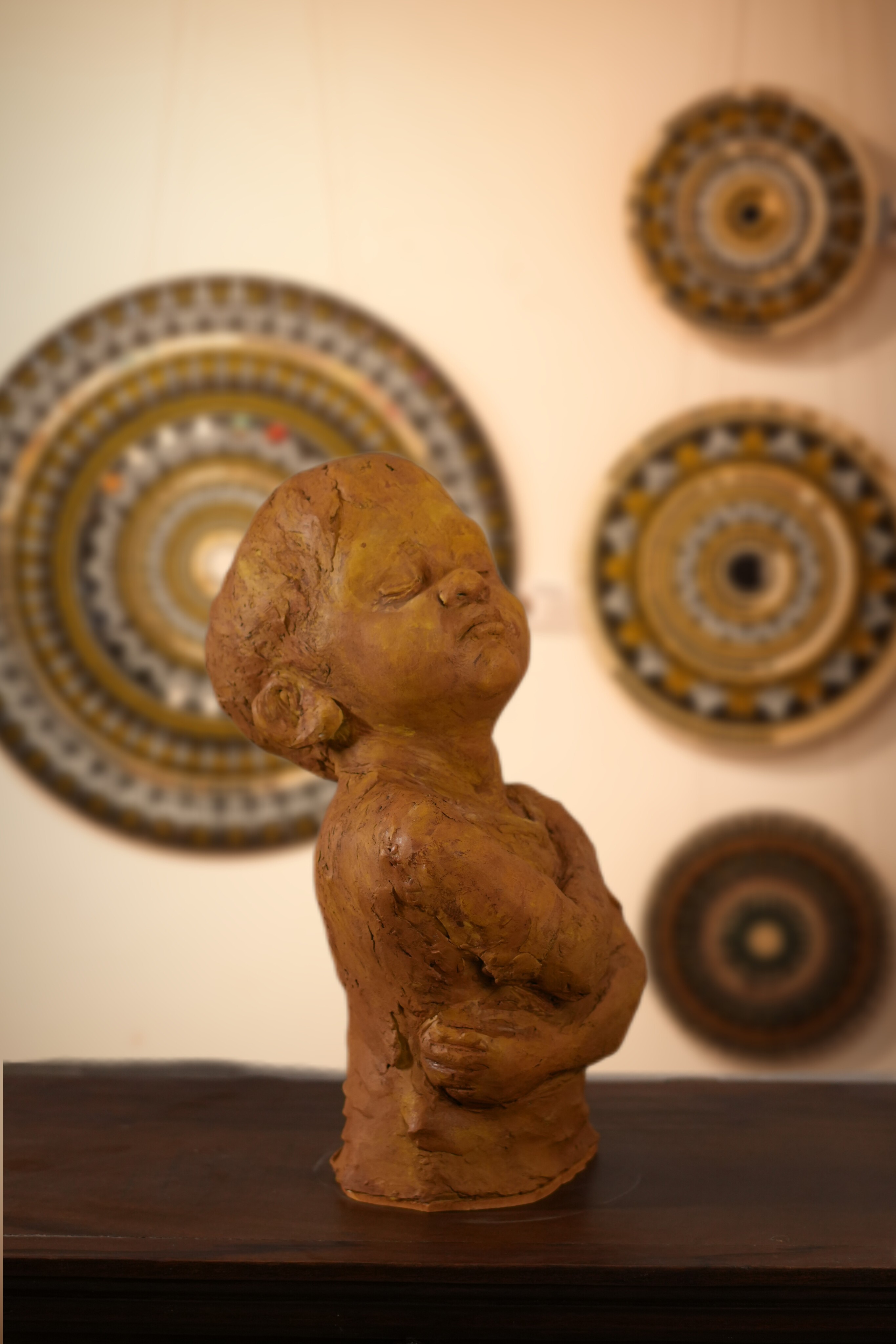 portrait sculpture of a child