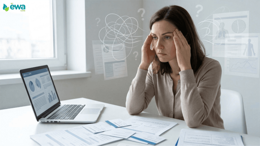 Image Alt text:confusion by medical reports for neuro symptoms