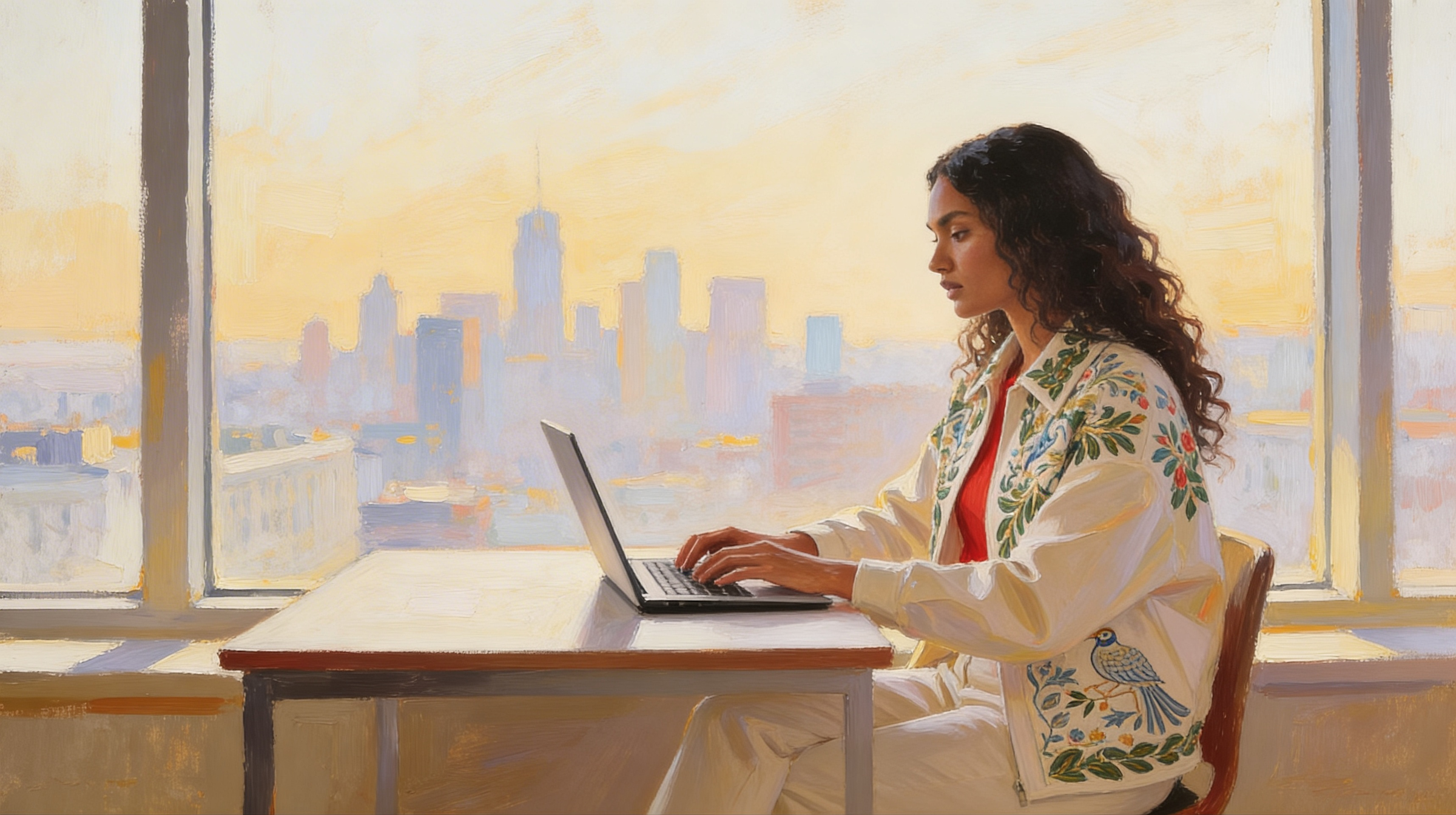 Laptop screen showing Kashoo integration results with confirmation message: Export to Kashoo completed