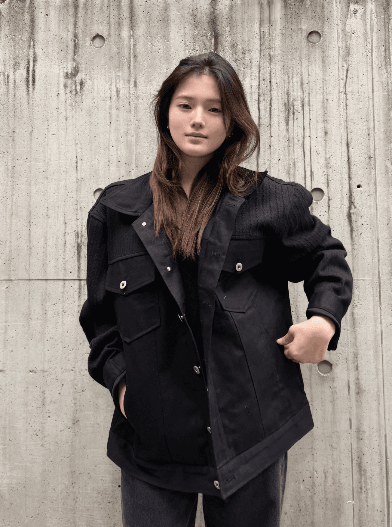 니트 트러커 자켓