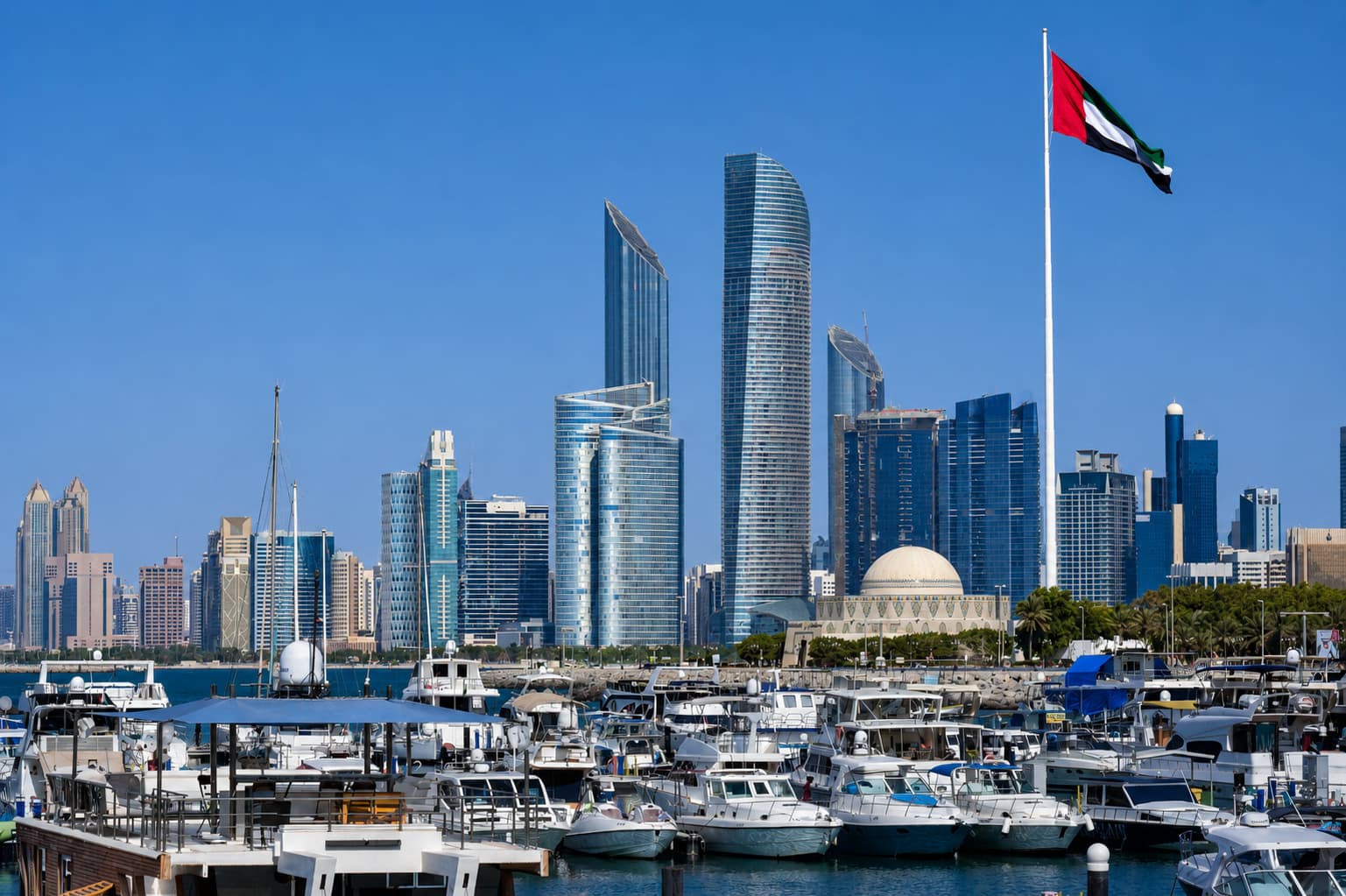 Marina yachts reflecting Al Bateen’s maritime heritage and coastal waterfront lifestyle.