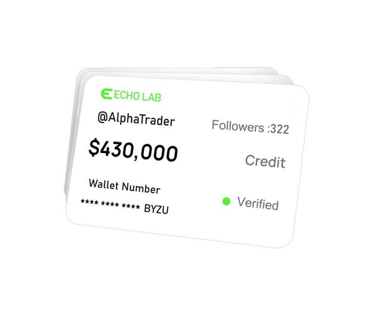Credit card mockup displaying $430,000 balance and masked card details