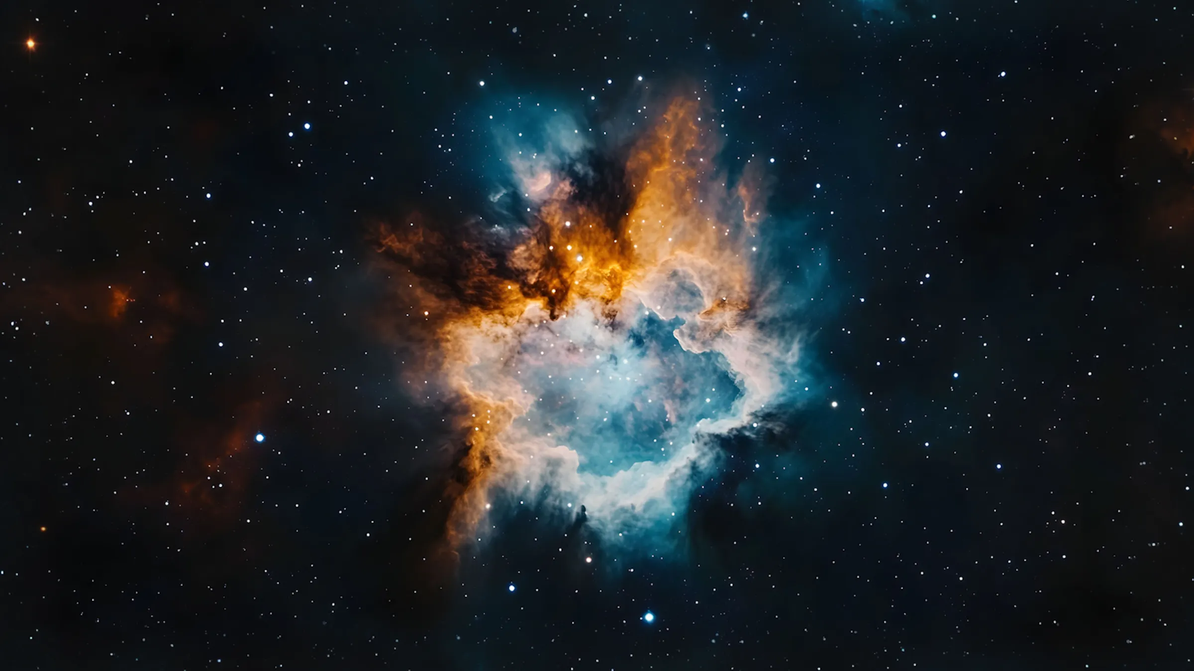 Scale comparison of observable and unobservable universe, featuring deep space and distant galaxy clusters to visualize billions of star systems.