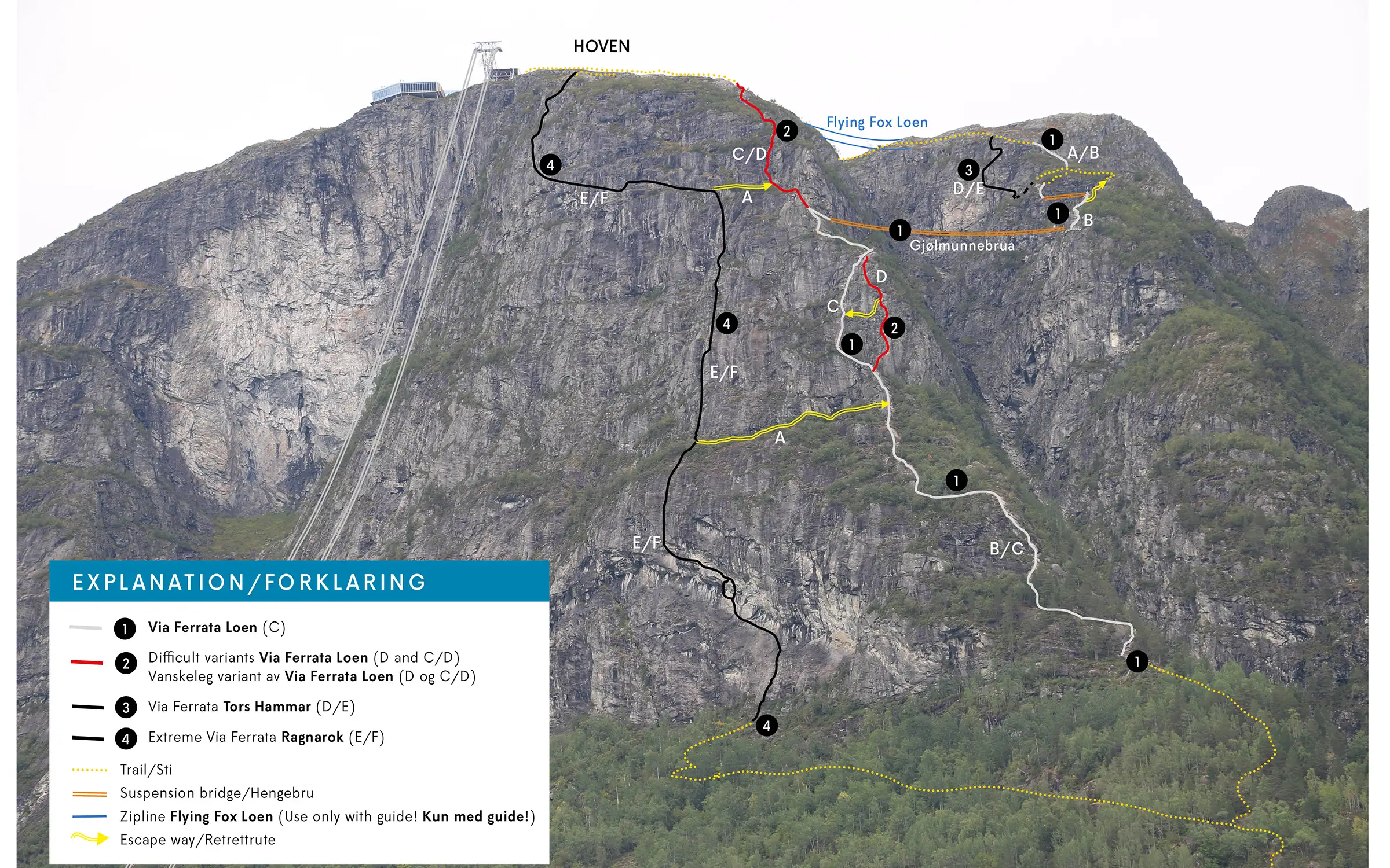 Kart over Via Ferrata Loen | Expa Travel