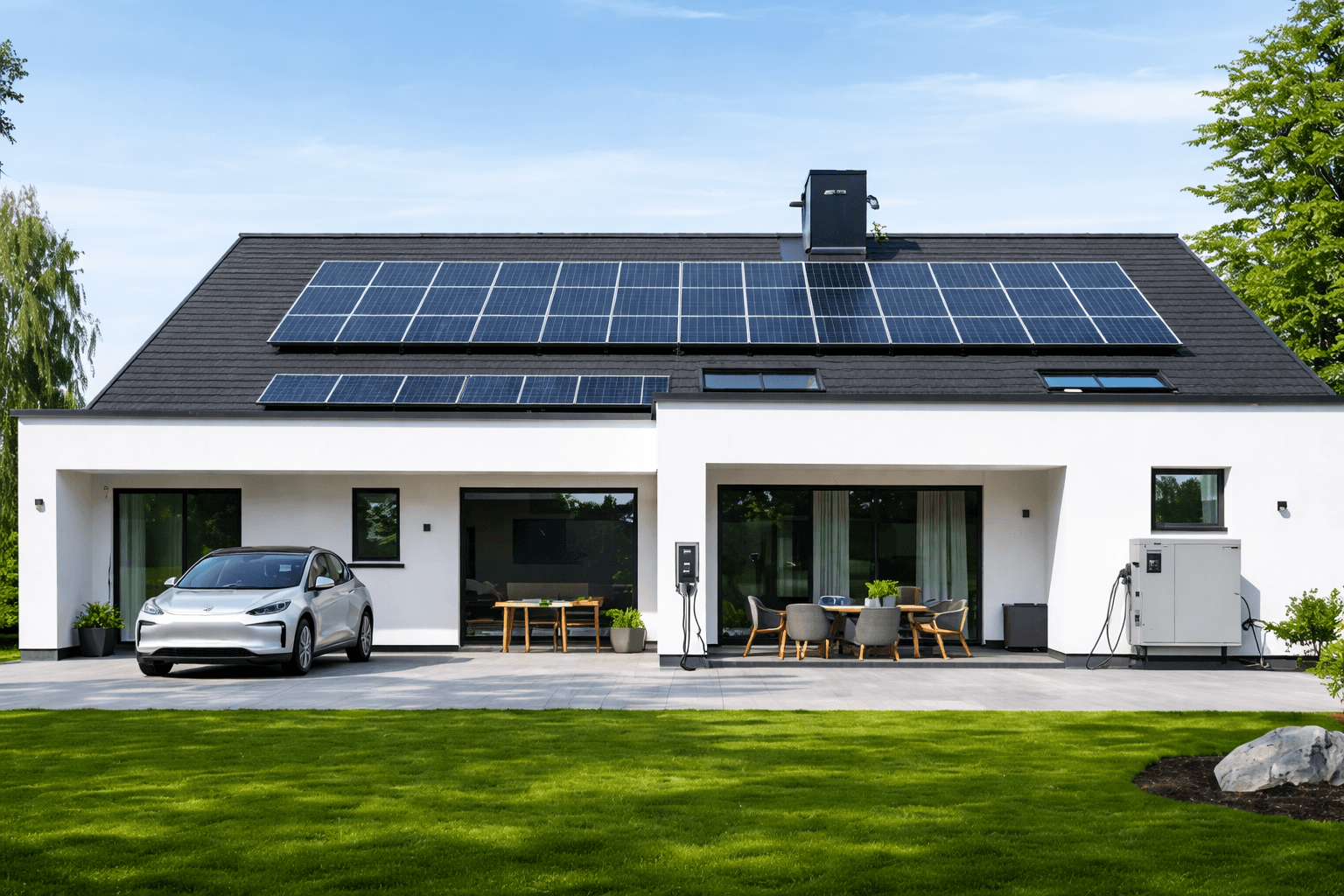 residential rooftop solar panels photovoltaic system