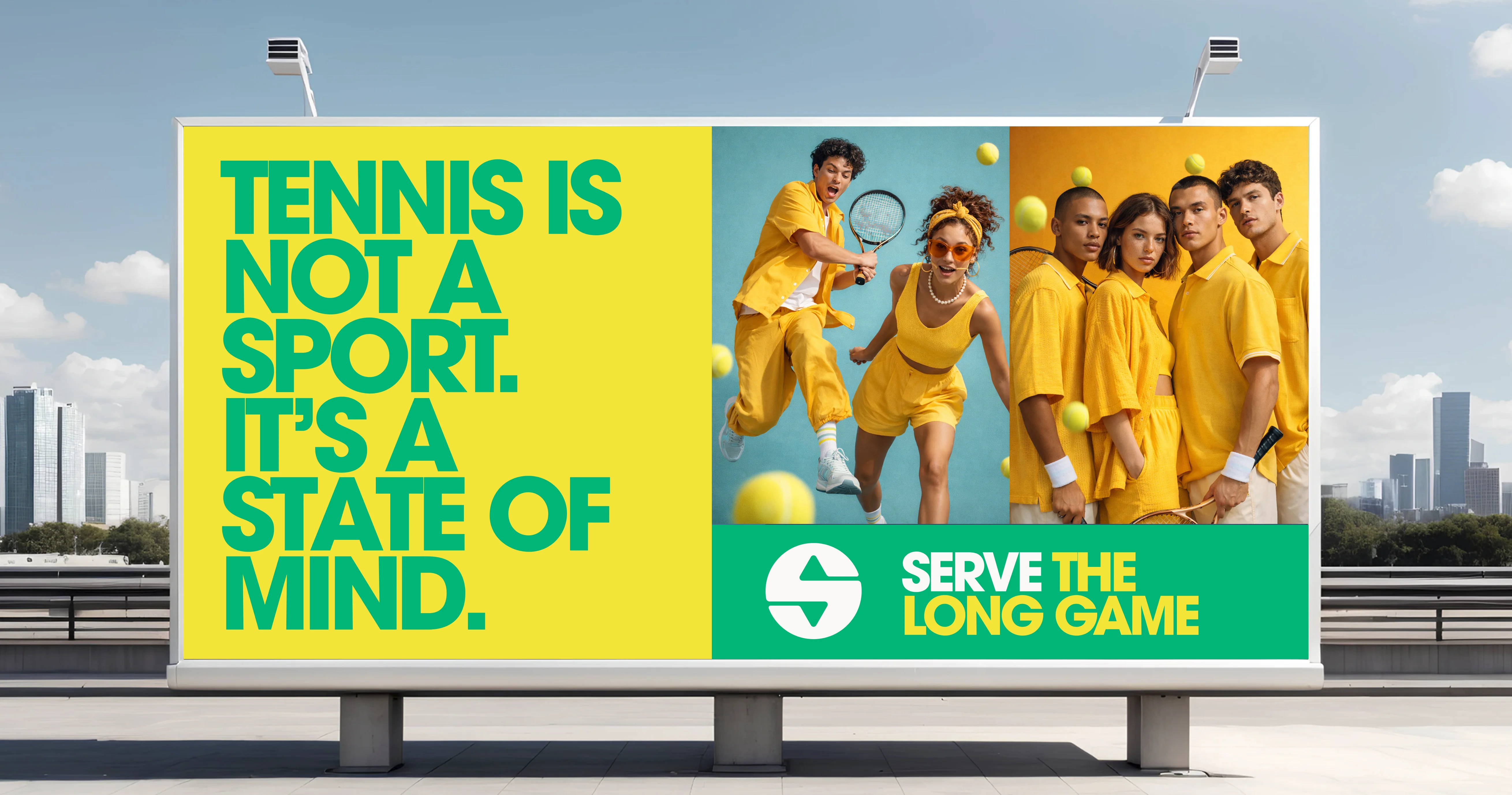 Serve tennis campaign billboard design