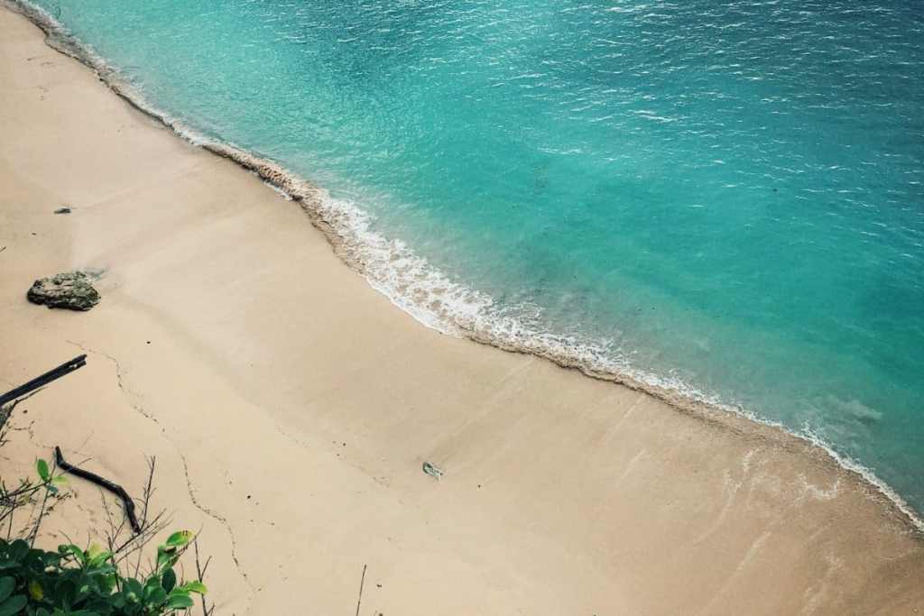 White sand beach in Uluwatu, Bali