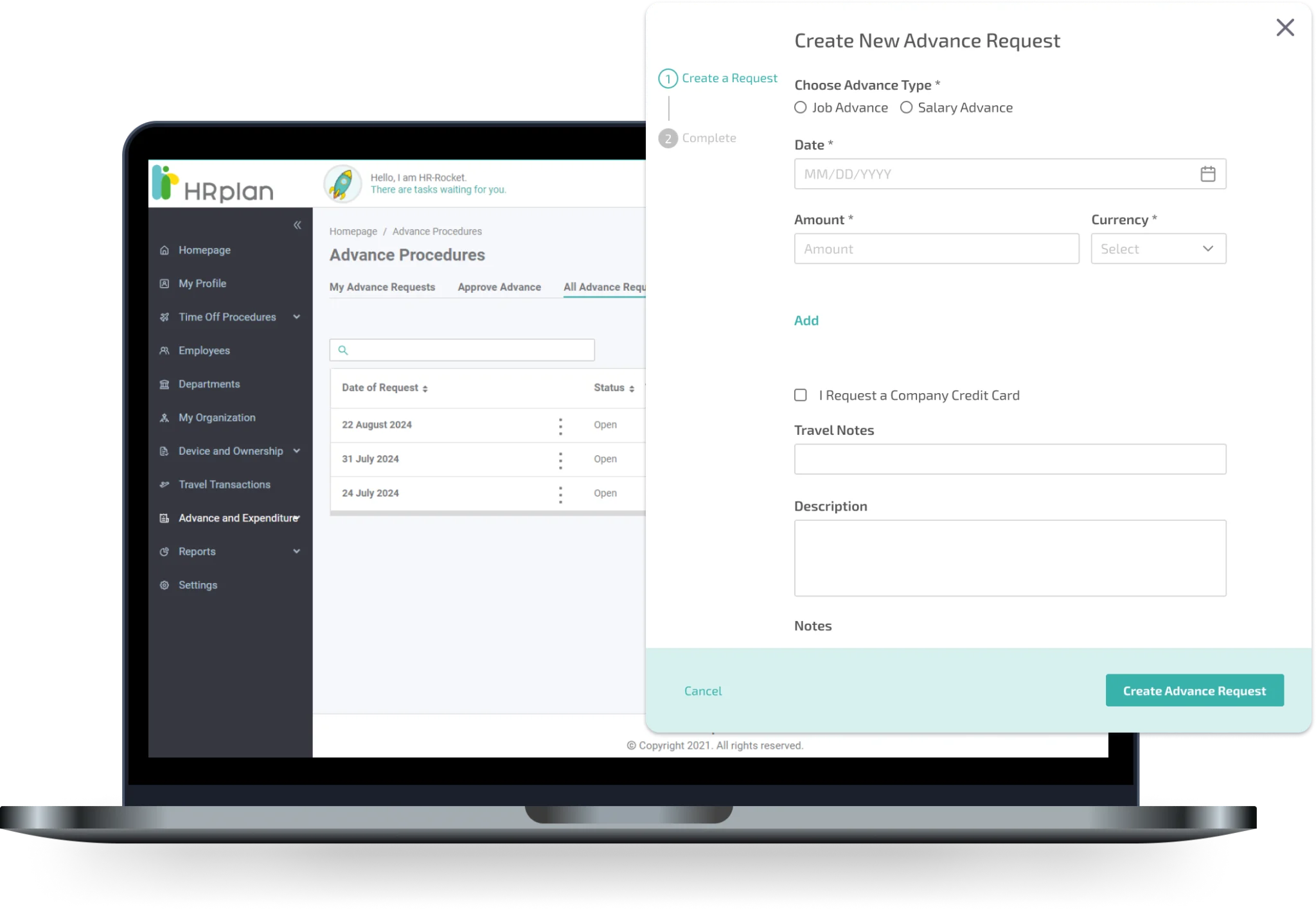 HRplan Advance and Expense Desktop and Mobile