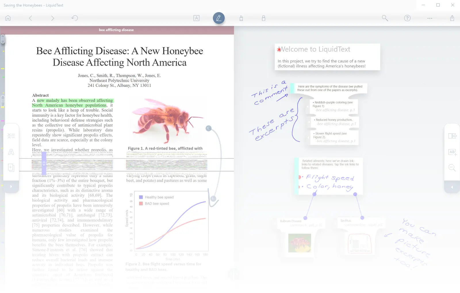 LiquidText Annotation App with AI Screenshot