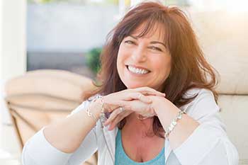 Woman smiling at camera