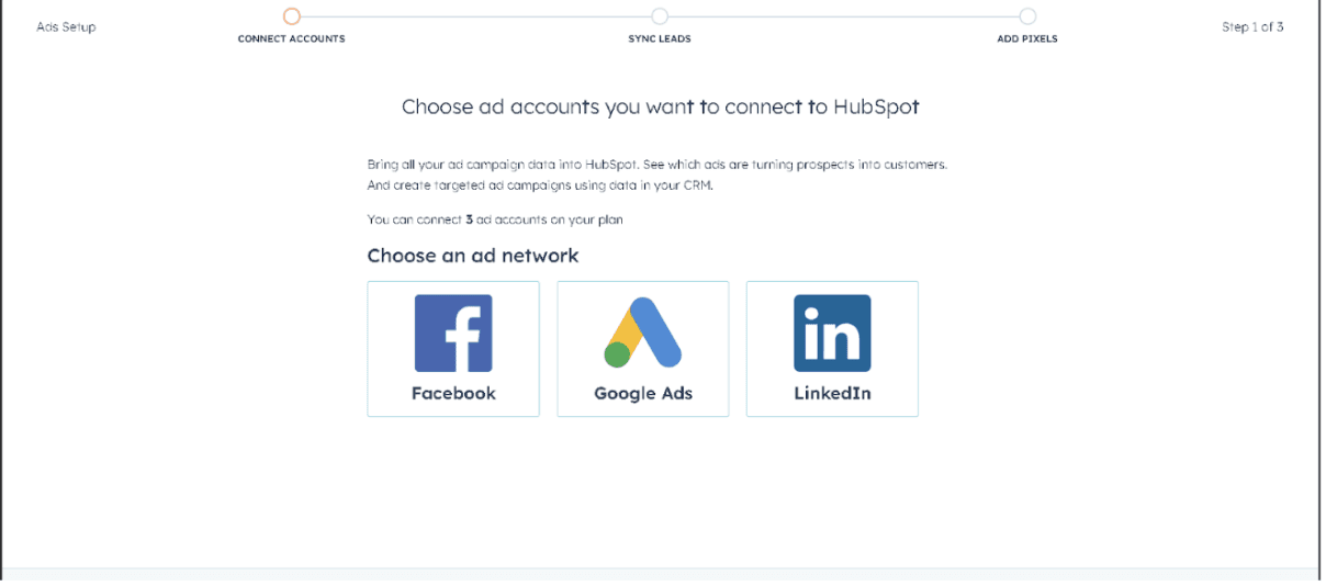 Google Ads connection to hubspot